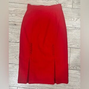 EUC red pencil skirt